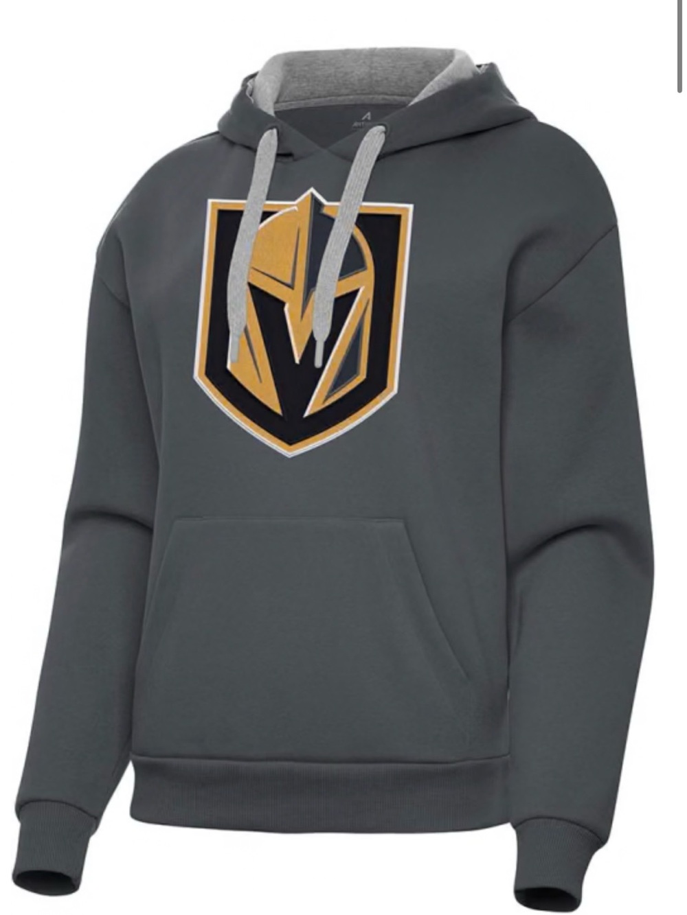 NEW Antigua Men's Charcoal Pullover Hoodie with Vegas Golden Knights logo